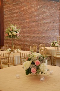 Pink and White Centerpeices Reception Decor