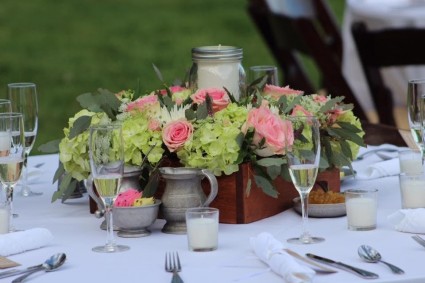 pink and white  Centerpiece