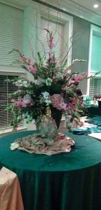 Pink and White Centerpiece