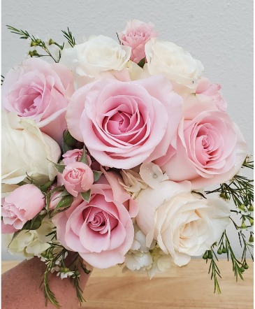 Pink and white classic  wedding bouquet in Clatskanie, OR | Clatskanie Floral LLC