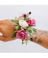 Pink and white Corsage  