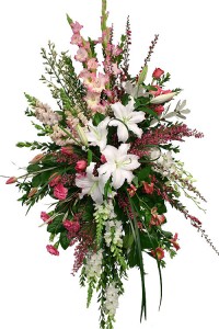 Pink and White Elegance Easel Spray