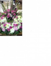Pink and White Urn Wreath Urn Wreath