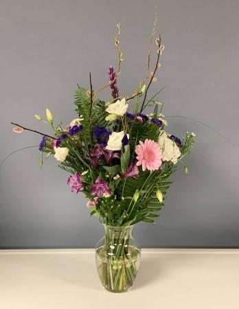 Pink and White Vase Arrangement