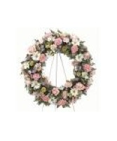 Pink and White Wreath Standing Spray