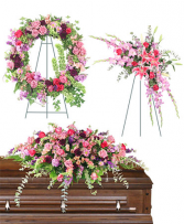 Lavender & Pink Mix 3 Piece Package WAS $600.00  NOW!! 350.00/3-PC. FUNERAL PACKAGE