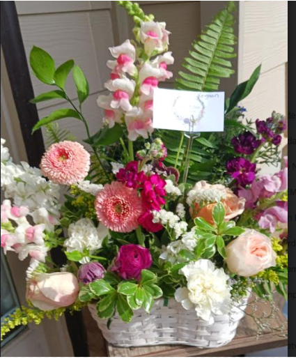 Pink Basket Arrangement 