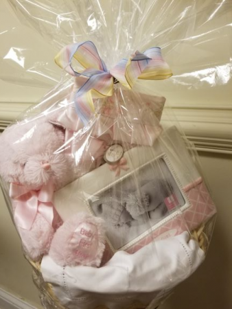 Pink Bearington Bear Basket gift basket
