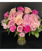 Pink Bliss Vase arrangement 