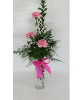 Pink Carnation Bud Vase  Bud Vase 