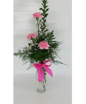 Pink Carnation Bud Vase  Bud Vase 