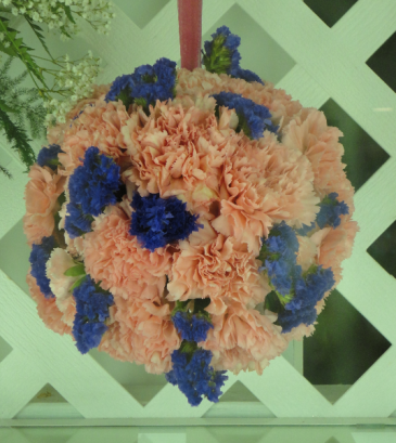 Pink Carnation & Statice Kissing Ball