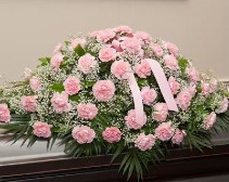 Pink Carnations Casket Spray 