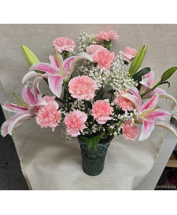 Pink Carnations & Stargazers Mother's Day in Croton On Hudson, NY | Marshall's at Cooke's Flowers Pink Carnations & Stargazers Mother's Day in Croton On Hudson, NY | Marshall's at Cooke's Flowers