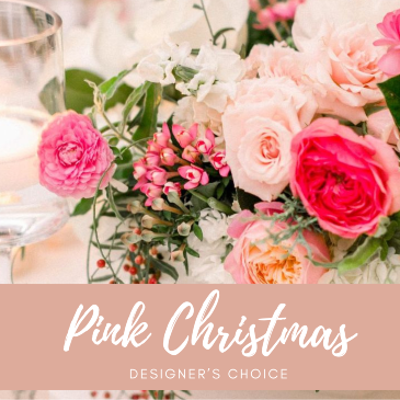 Pink Christmas Designer's Choice in Laurel, MT | PLANTASIA FLOWERS, PLANTS & GIFTS
