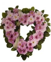 Pink Chrysanthimum Heart Funeral 