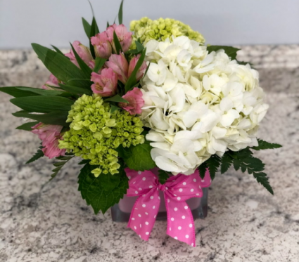 Pink Cube Fresh Arrangement