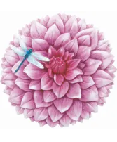 Pink Dahlia Stepping Stone Stone