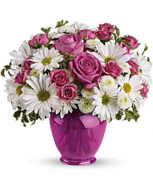 Pink Daisy Delight Vase Arrangement