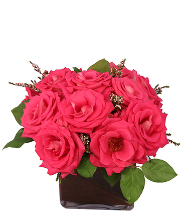 Pink Elegance Roses Floral Arrangement in Darien, CT | DARIEN FLOWERS