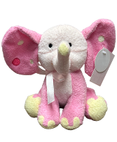 Pink Elephant Rattle Plush