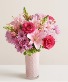 Pink Embrace  Pink Patterned Glass Vase
