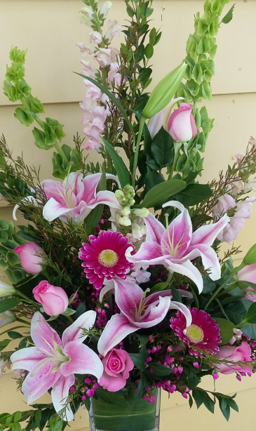 Pink Enchantment Fresh Arrangement in Phenix City, AL | Buds & Blooms Florist