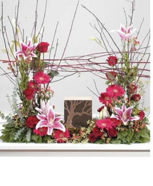 Pink Eucalyptus urn Cremation in Abbotsford, BC | FUNERAL FLOWERS ABBOTSFORD Pink Eucalyptus urn Cremation in Abbotsford, BC | FUNERAL FLOWERS ABBOTSFORD