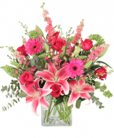 Pink Explosion Vase arrangement