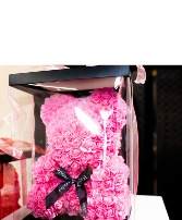 14" Pink Floral Foamy Bear 