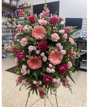 Pink Floral Standing Spray Standing Spray