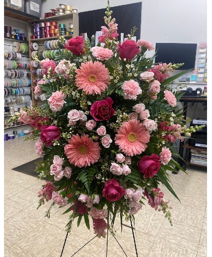 Pink Floral Standing Spray Standing Spray