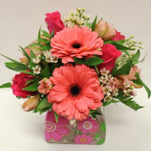 Pink Floral Vase Arrangement