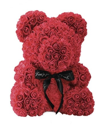 Red Forever Rose Teddy Bear Gifts in Port Dover, ON | Upsy Daisy Floral Studio