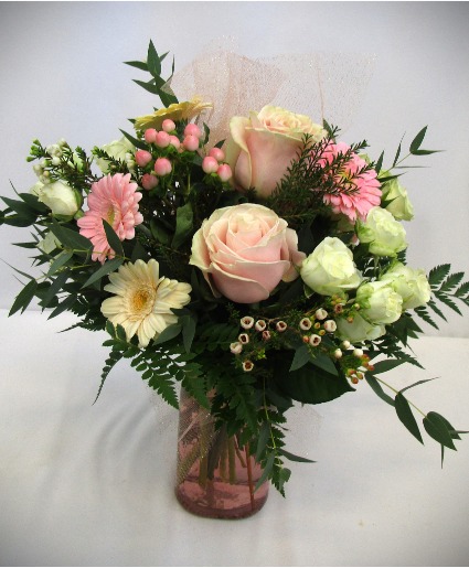 PINK PASSION  FRESH FLOWERS VASED