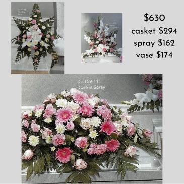 Pink Funeral Funeral Package in Abbotsford, BC | BUCKETS FRESH FLOWER MARKET INC.