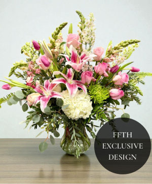 Pink Garden Medley Vase Arrangement