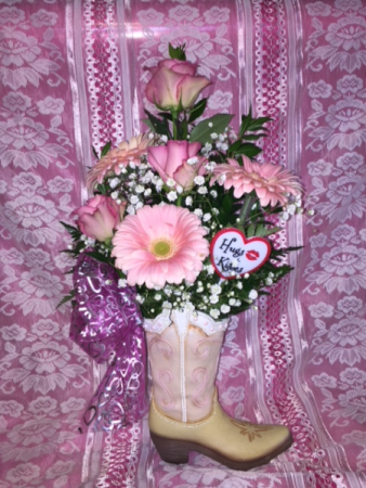 Pink Gerbera Boot