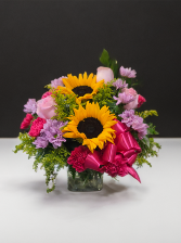 Pink Glowing  Vase Arrangement