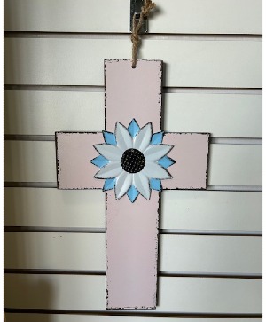 Pink Hanging Cross 