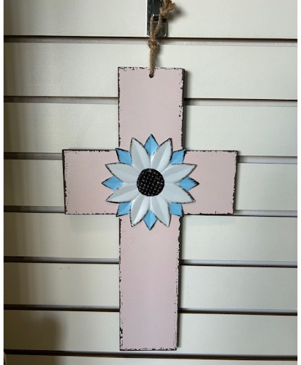 Pink Hanging Cross 