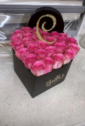 PINK HEART BOX W INITIAL INITIAL MONOGRAM INCLUDED 