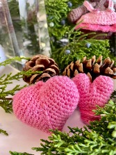  Pink Hearts Ornaments 