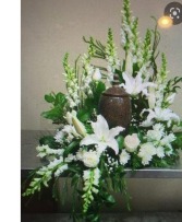Lily and Rose Wreath Urn 