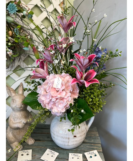 Pink Hydrangea Centerpiece 