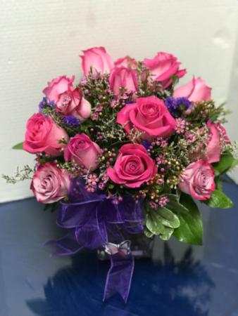 Pink & Lavender Rose Bouquet  Roses 