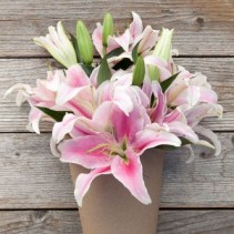 Pink lily bouquet 