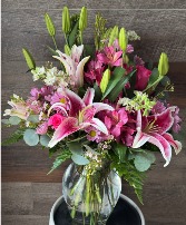 Pink Lily Grace Flower Arrangement