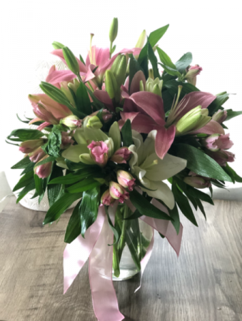 Pink LIly Vase