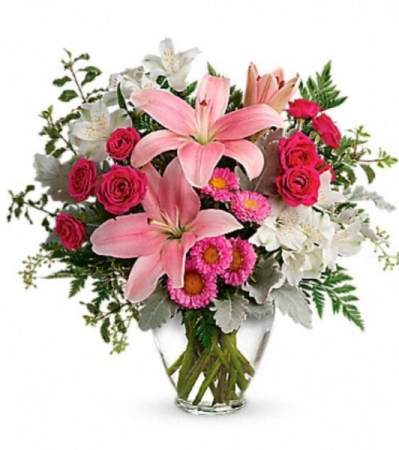 Pink lily Vase